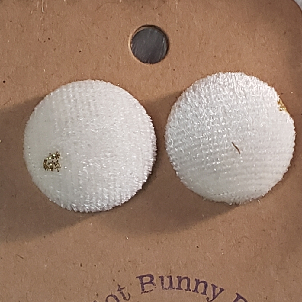Handmade OOAK Fabric Button Earrings